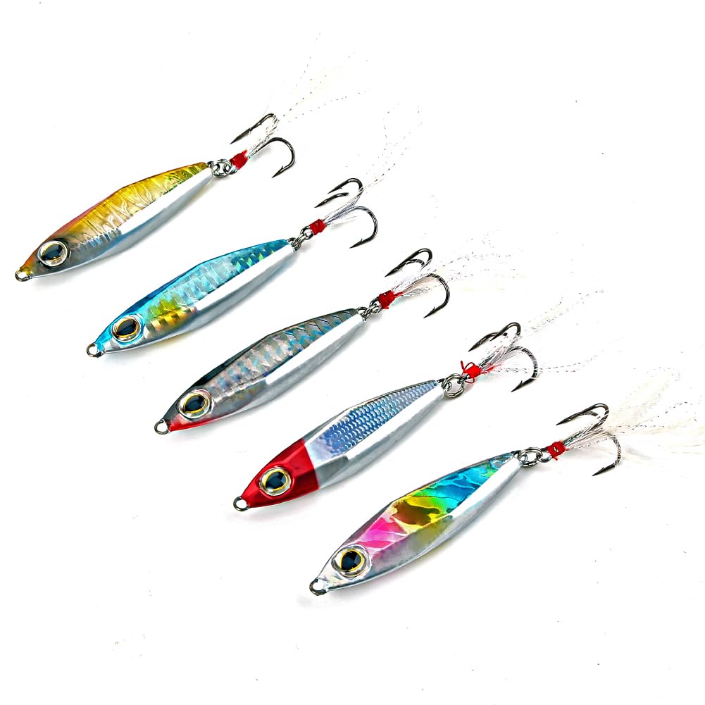 Sougayilang Jigs Fishing Lures Sinking Metal Spoons Micro Jigging Bait