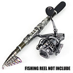 Sougayilang Fishing Rod Reel Combo with Telescopic Fishing Pole Spinning Reel Carrier Bag for Travel Saltwater Freshwater Fishing