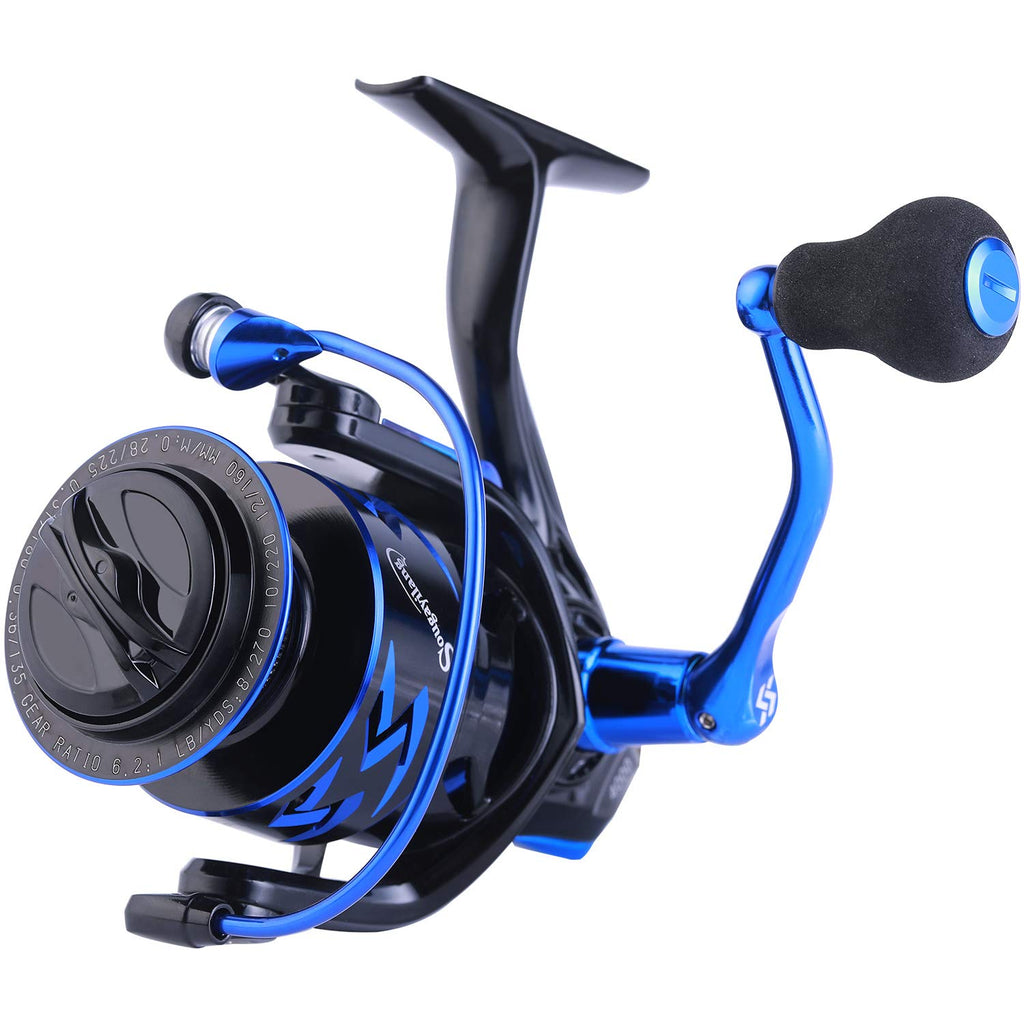Sougayilang Fishing Rod and Reel Set Carbon Fiber Telescopic Fishing Rod 12+1BB Spinning Reel with Carry Case for Saltwater Freshwater