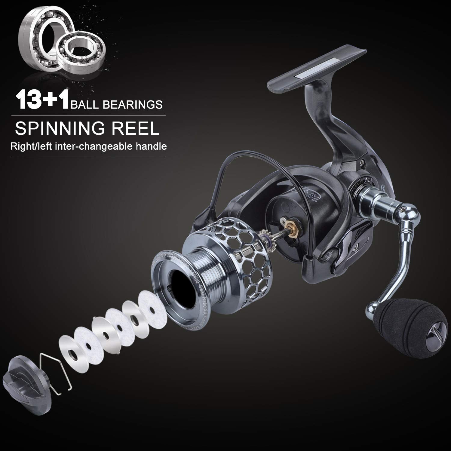 Sougayilang Telescopic Fishing Rod Reel Combos with Carbon Fiber Fishing Pole Spinning Reels and Fishing Accessories