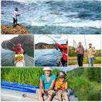 Sougayilang Telescopic Fishing Rod Reel Combos with Carbon Fiber Fishing Pole Spinning Reels and Fishing Accessories